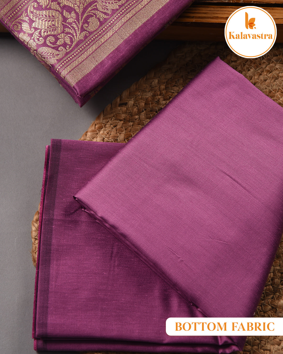 Purple - Chanderi Silk Blend - Banarasi Woven - Unstitched Suit Fabric With Chanderi Banarasi Dupatta